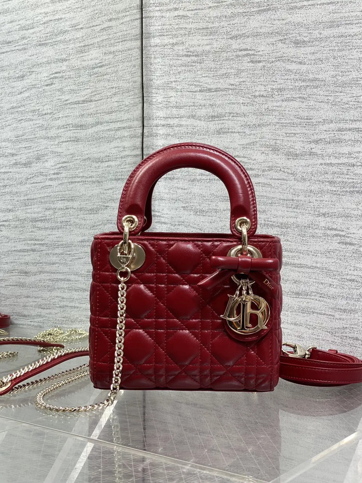Dior Quilted Bow Top Handle Bag image 1