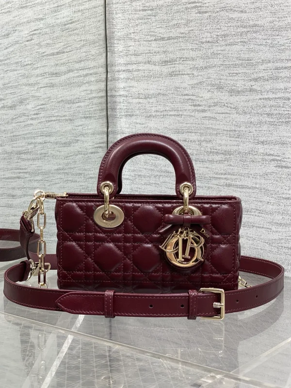 Dior Quilted Mini Top Handle Bag with Bow Charm image 1