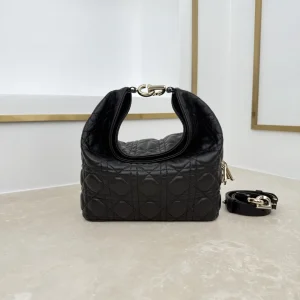 Dior Black Quilted Toujours Hobo Bag image 1
