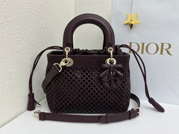 Dior Woven Lady Dior Top Handle Bag image 1