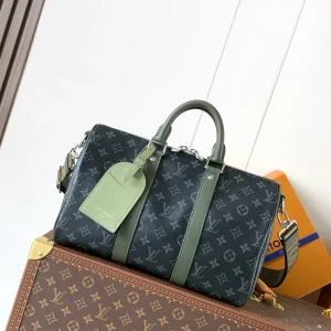 Louis Vuitton Monogram Eclipse Keepall Bandoulière 35 Duffle Bag image 1