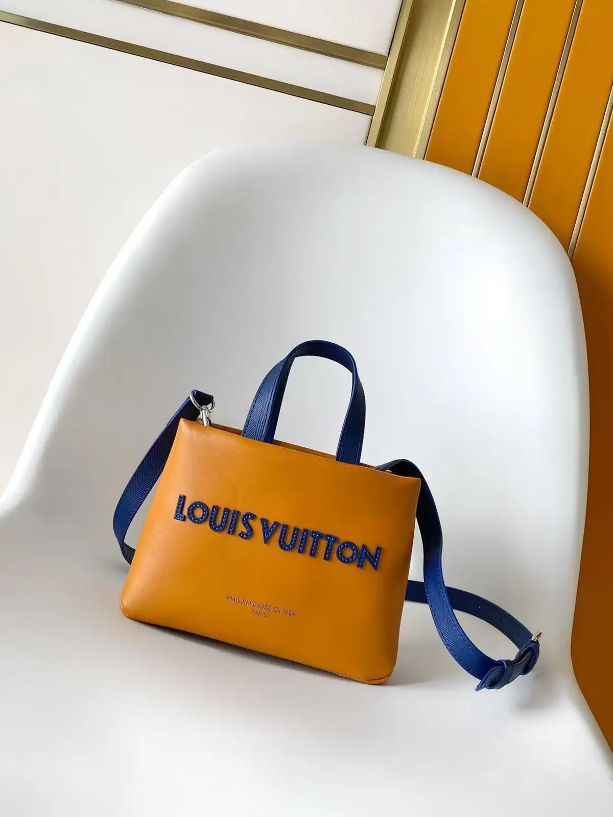 Louis Vuitton Orange Nano Shopper Tote Bag image 1