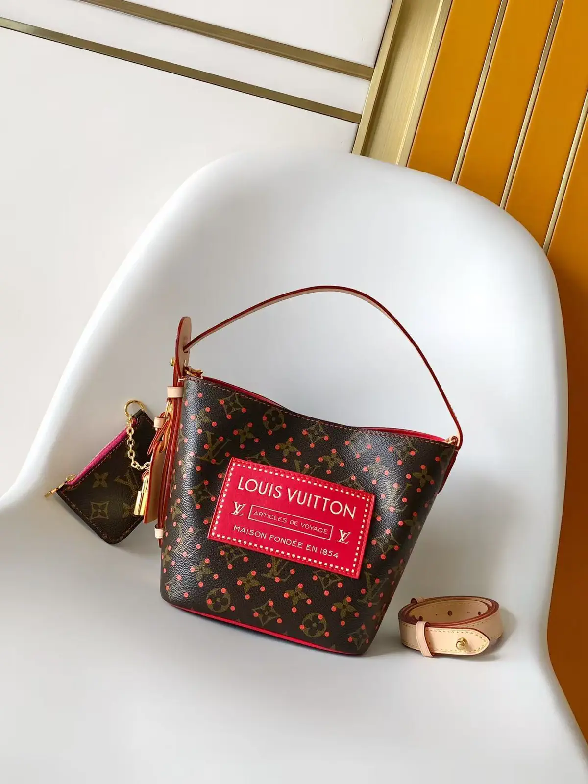 Louis Vuitton All In BB Monogram Perfo Canvas Bucket Bag image 1