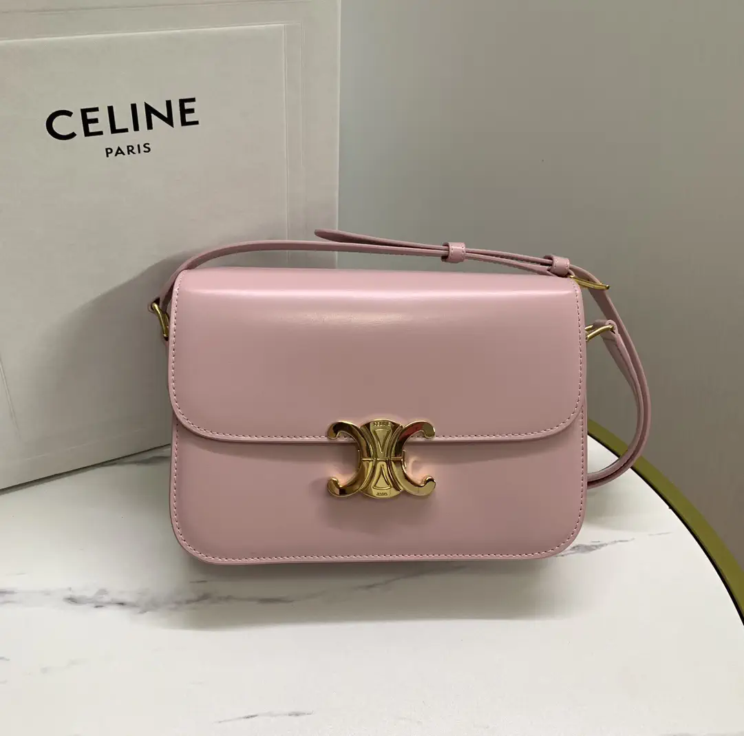 CELINE Pink Triomphe Shoulder Bag image 1