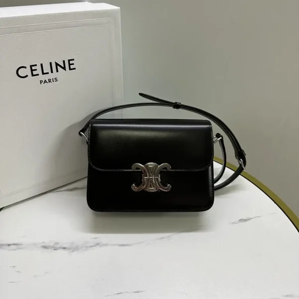 CELINE Triomphe Black Shoulder Bag image 1