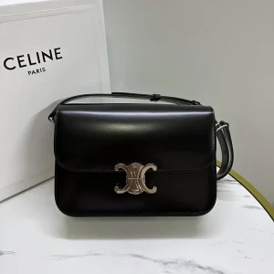 CELINE Triomphe Black Shoulder Bag image 1