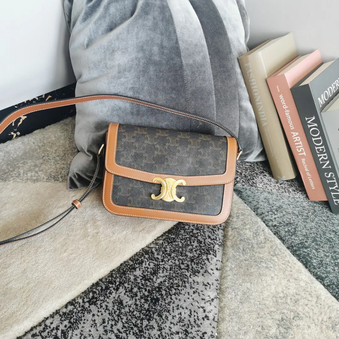 CELINE Triomphe Print Shoulder Bag image 1