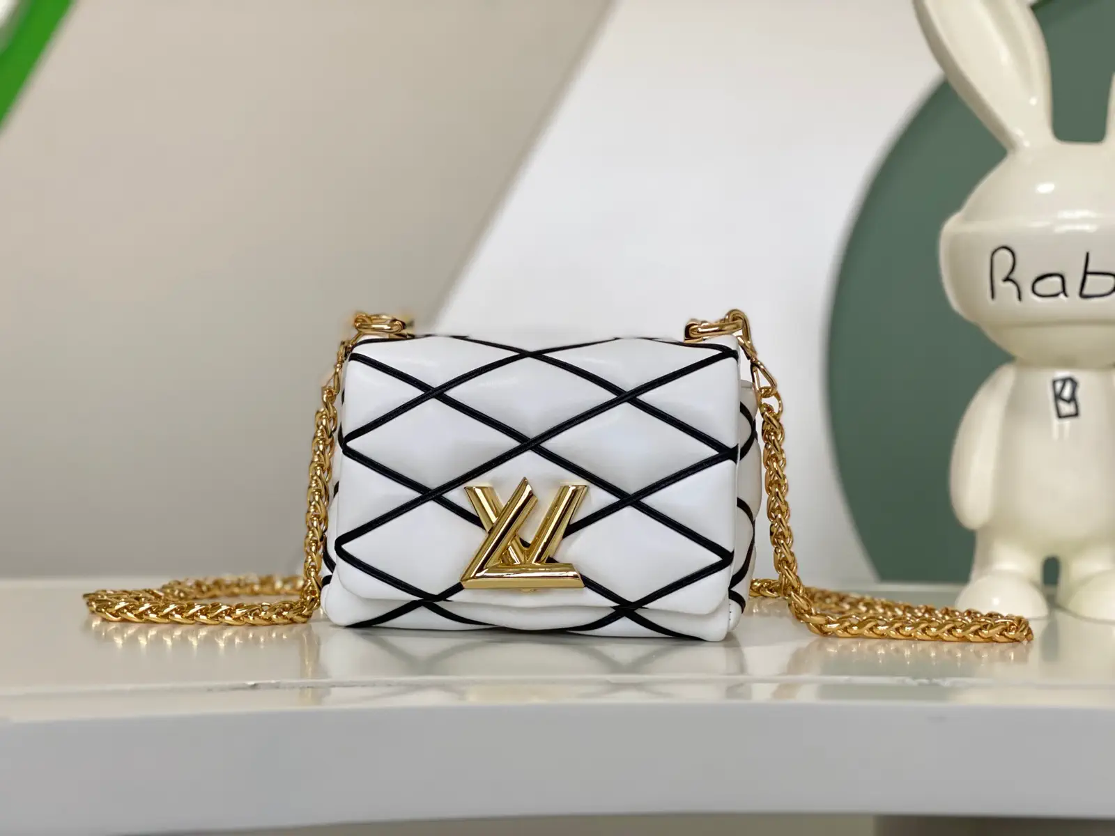 Louis Vuitton White Malletage Pattern Pico GO-14 Crossbody Bag image 1
