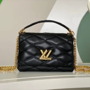 Louis Vuitton Black Quilted GO-14 MM Top Handle Bag image 1