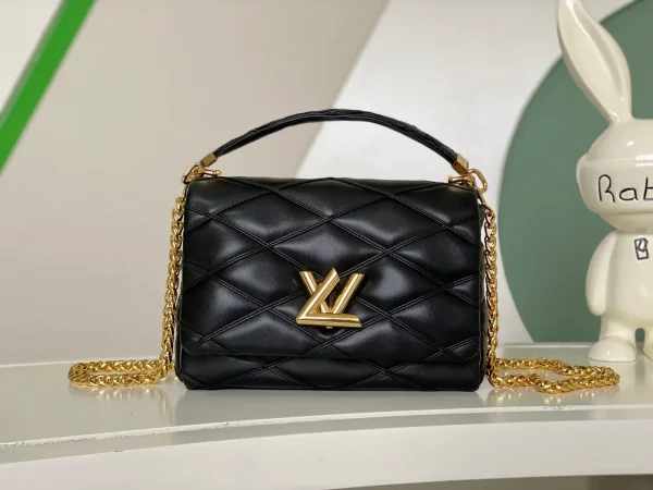 Louis Vuitton Black Quilted GO-14 MM Top Handle Bag image 1