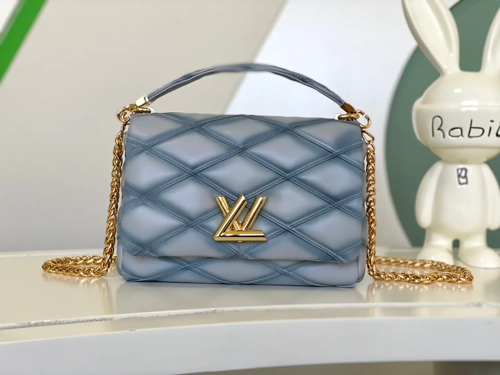 Louis Vuitton GO-14 MM Quilted Top Handle Bag with Chain Strap image 1