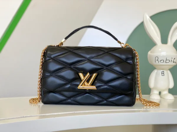 Louis Vuitton GO-14 Quilted Black Top Handle Bag image 1