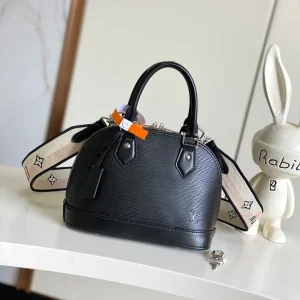 Louis Vuitton Black Epi Leather Alma BB Top Handle Bag image 1