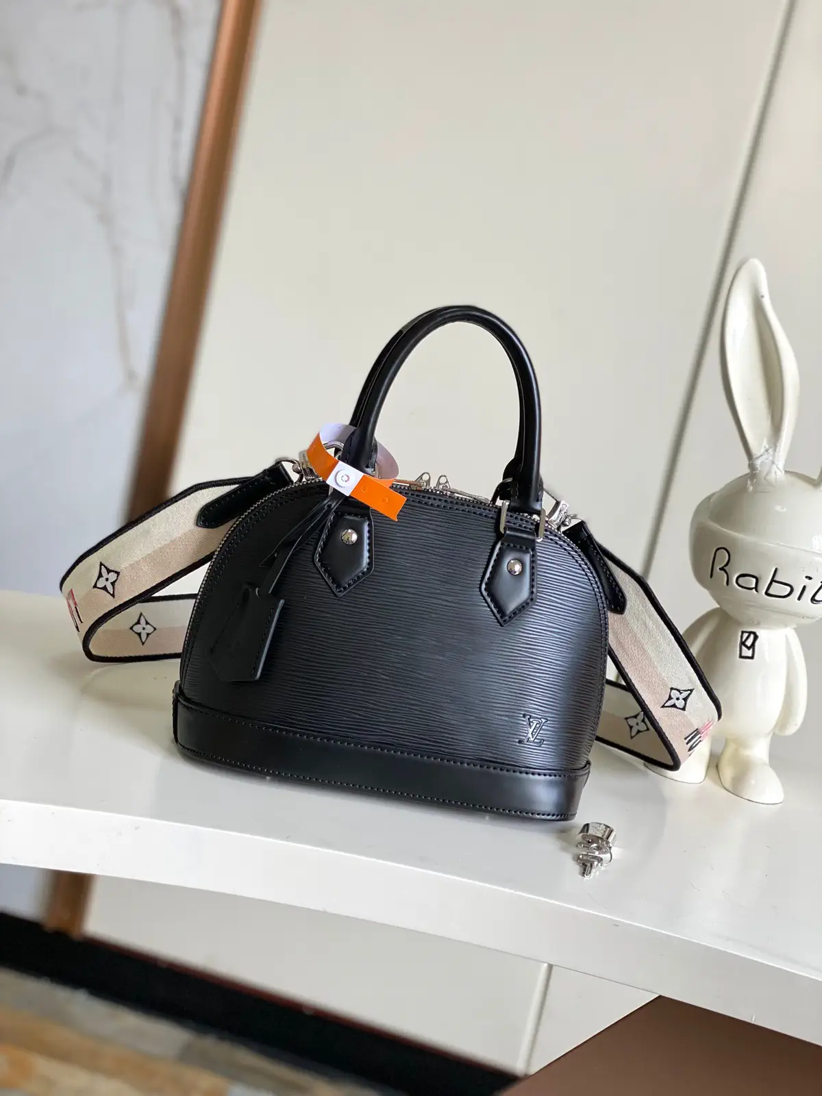 Louis Vuitton Black Epi Leather Alma BB Top Handle Bag image 1