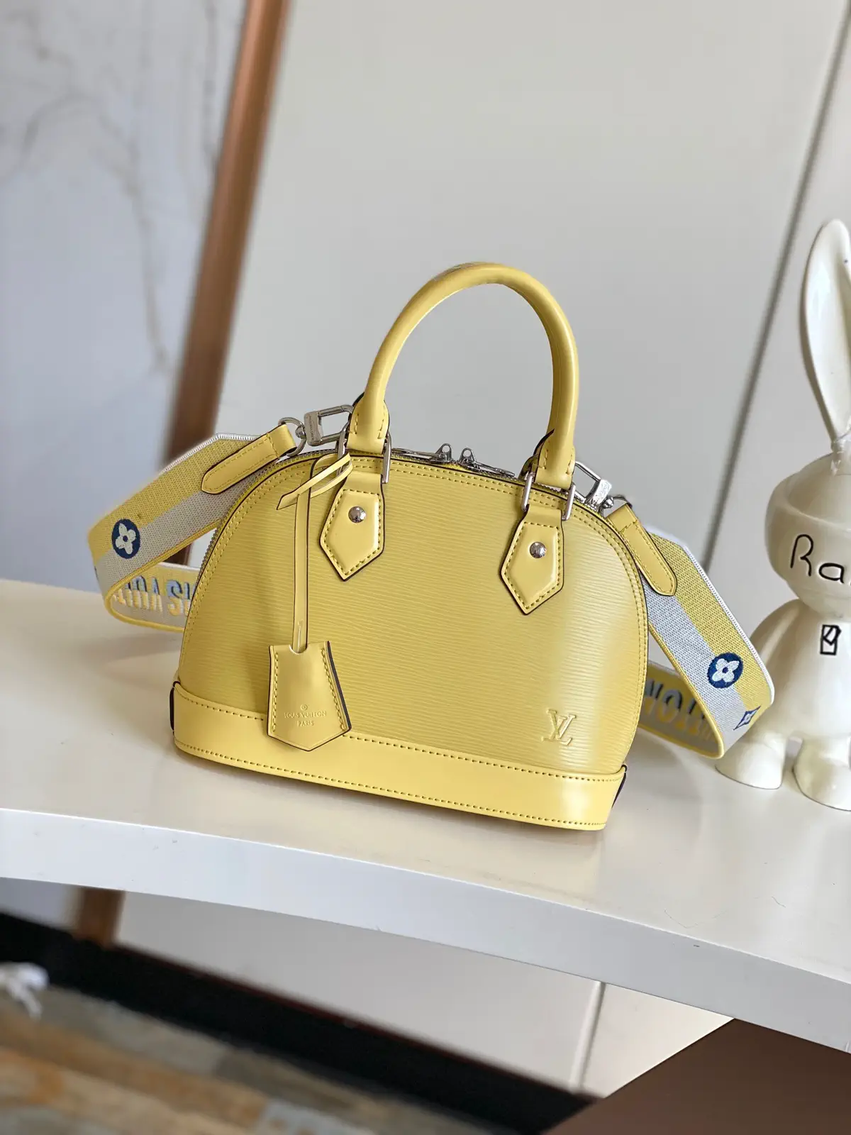 Louis Vuitton Yellow Epi Leather Alma BB Top Handle Bag image 1