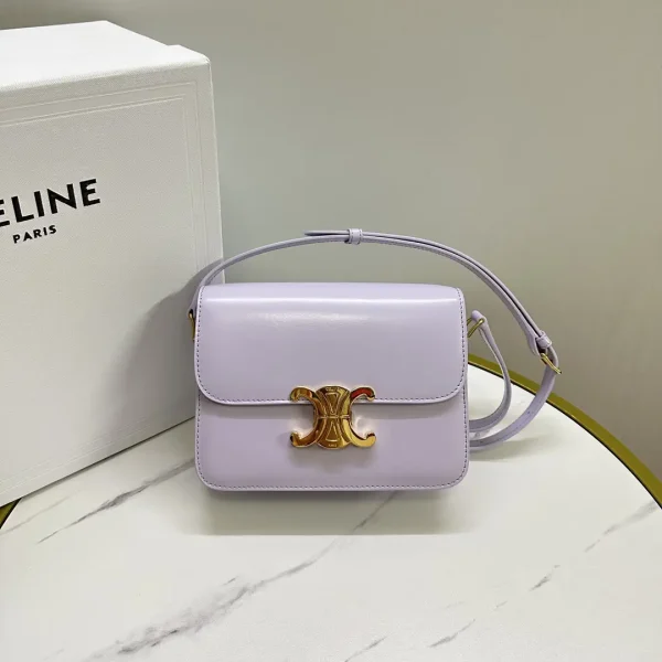 CELINE Triomphe Light Lavender Shoulder Bag image 1