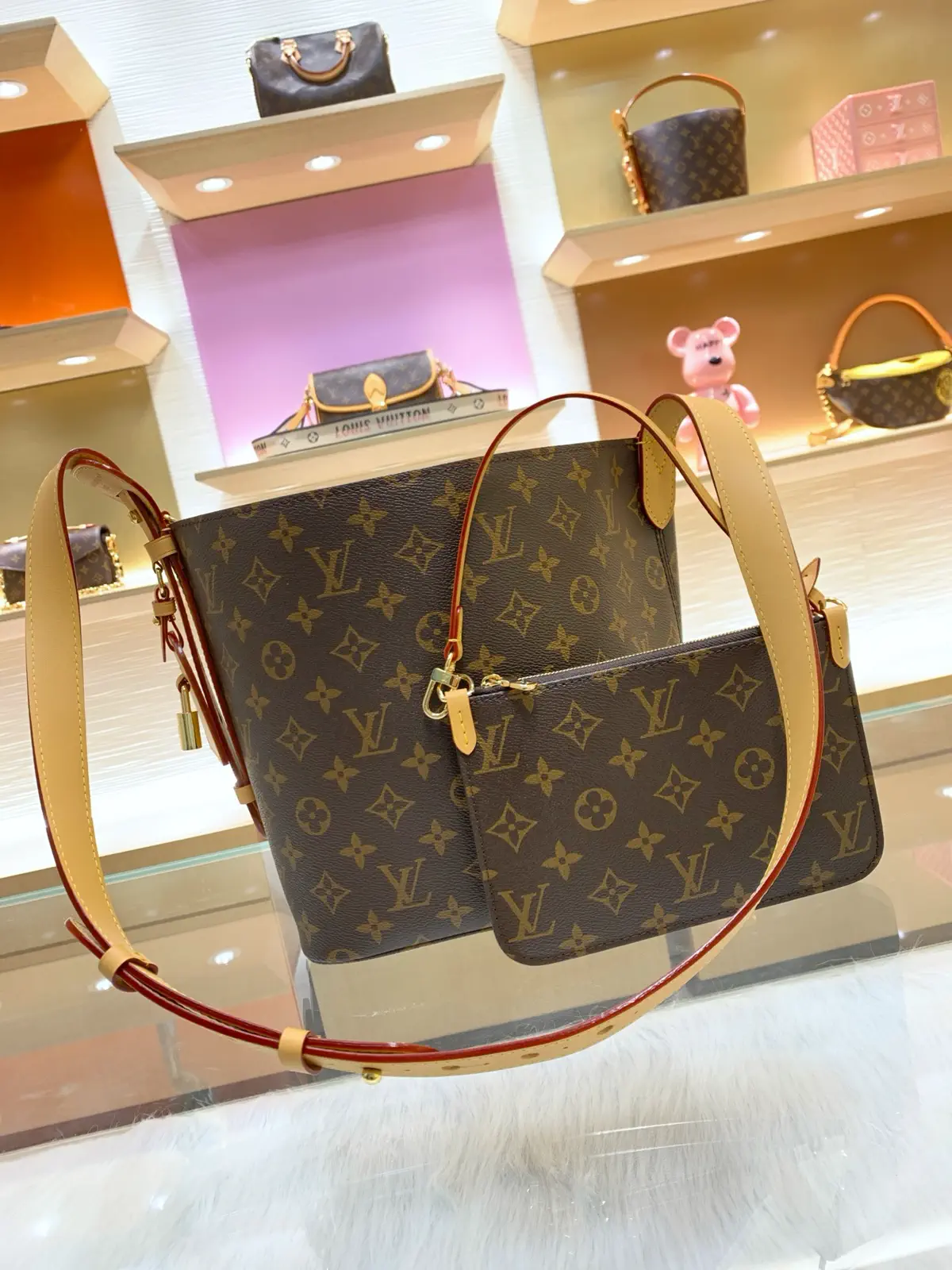 Louis Vuitton Monogram Canvas All In MM Bucket Bag image 1