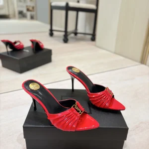 Yves Saint Laurent Ruched Pointed Toe Stiletto Mules image 1