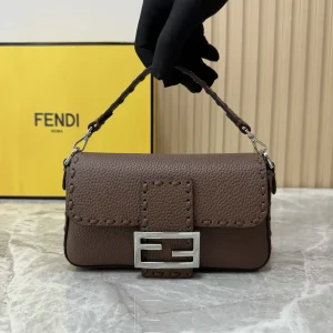 FENDI Brown Baguette Shoulder Bag image 1