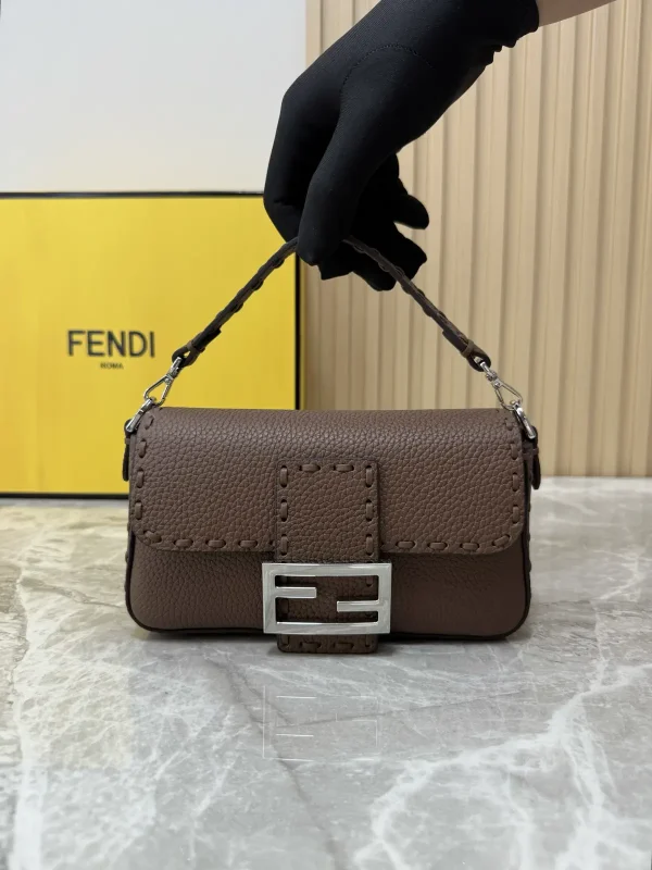 FENDI Brown Baguette Shoulder Bag image 1