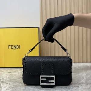 FENDI Black Baguette Top Handle Bag image 1