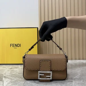 FENDI Brown Baguette Shoulder Bag image 1