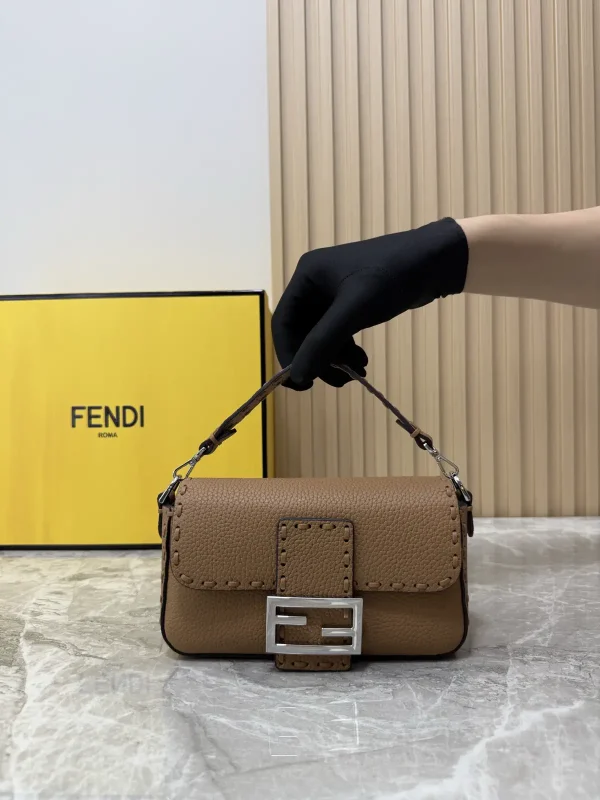 FENDI Brown Baguette Shoulder Bag image 1
