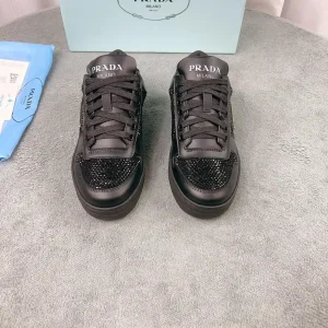 Prada Rhinestone Leather Shoes image 1