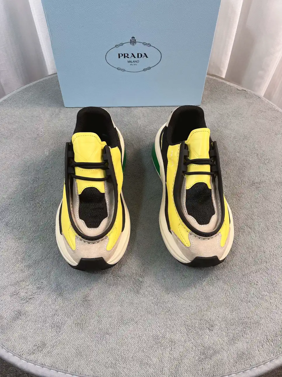 Couple Style Mesh and Leather Sneakers image 1