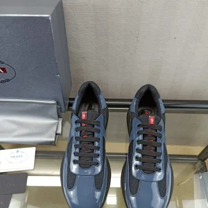 Prada Men's Patent Leather and Mesh Shoes image 1
