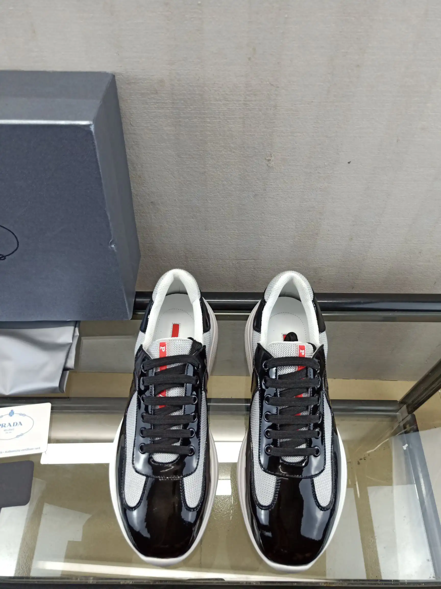 Prada Men's Leather and Mesh Shoes image 1