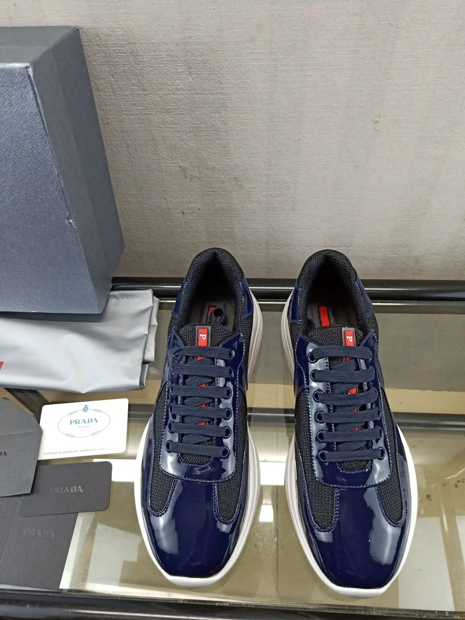 Prada Men's Leather and Mesh Shoes image 1