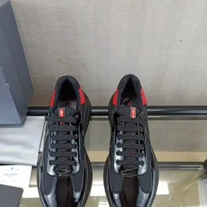 Prada Men's Patent Leather and Mesh Shoes image 1