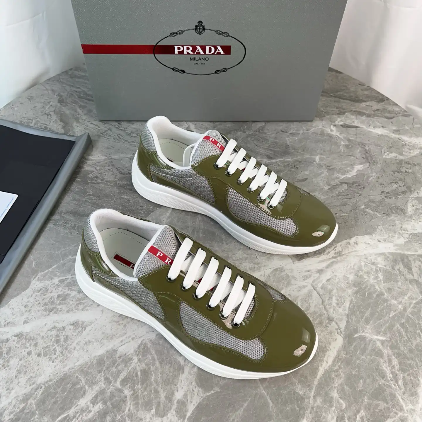 P Classic Patent Leather and Mesh Shoes image 1