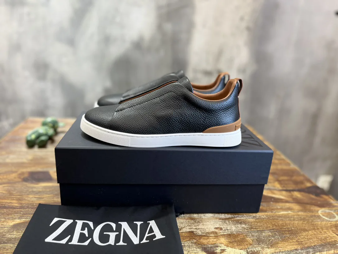 Ermenegildo Zegna Triple Stitch Men's Casual Slip-On Shoes image 1