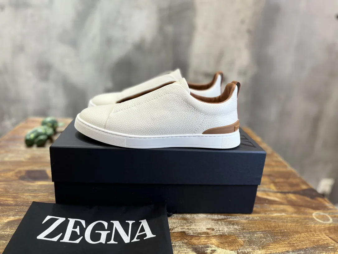 Ermenegildo Zegna Triple Stitch Men's Slip-On Casual Shoes image 1