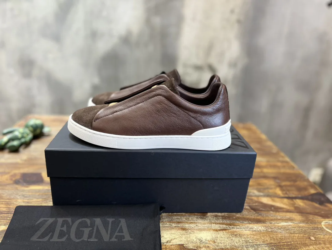 Ermenegildo Zegna Triple Stitch Men's Casual Slip-On Shoes image 1