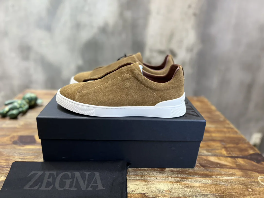 Ermenegildo Zegna Triple Stitch Men's Casual Slip-On Shoes image 1