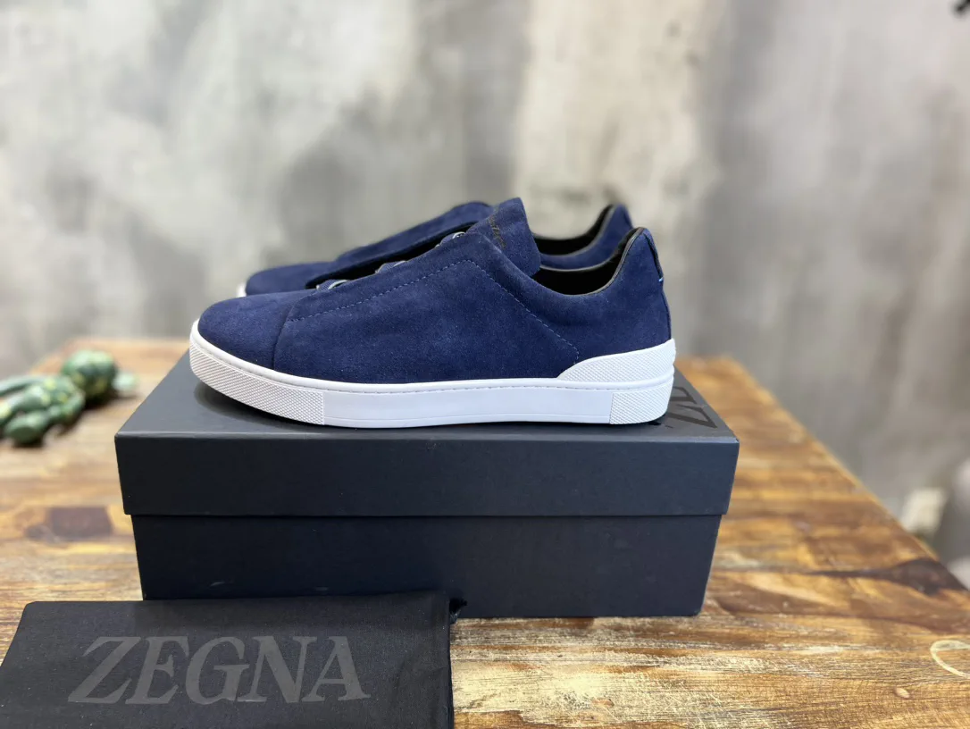 Ermenegildo Zegna Triple Stitch Men's Casual Slip-On Shoes image 1