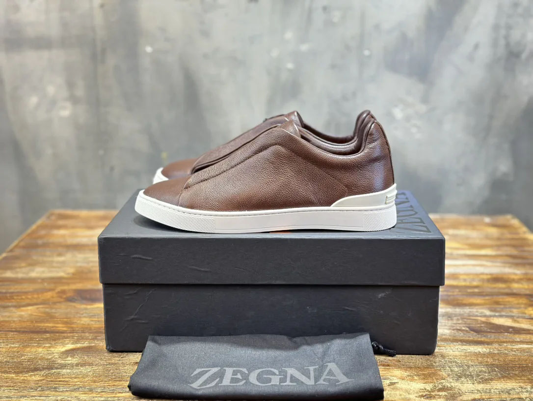 Ermenegildo Zegna Triple Stitch Men's Casual Slip-On Shoes image 1