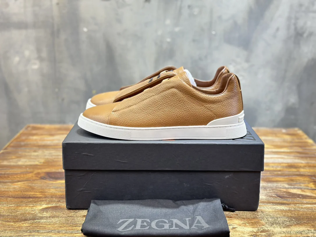 Ermenegildo Zegna Triple Stitch Men's Casual Slip-On Shoes image 1