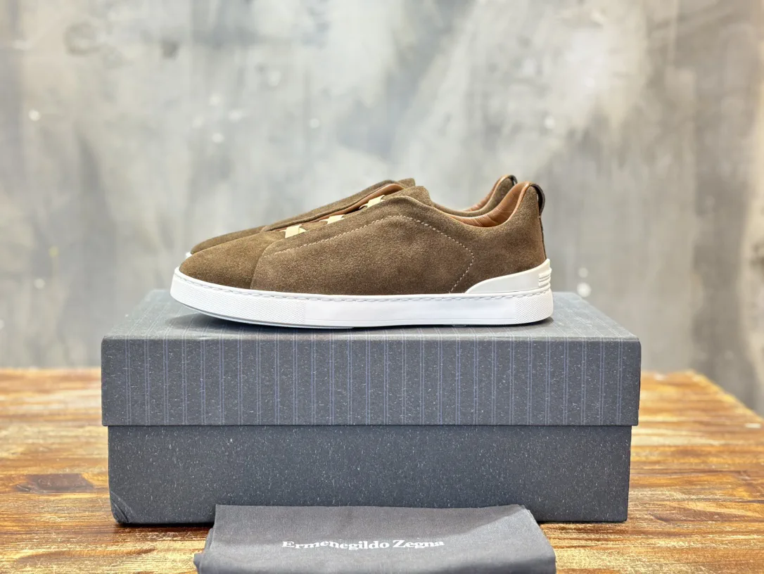 Ermenegildo Zegna Triple Stitch Men's Casual Slip-On Shoes image 1