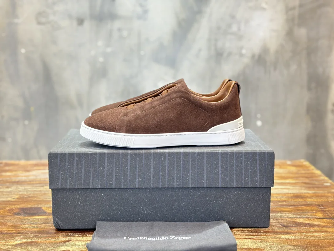 Ermenegildo Zegna Triple Stitch Men's Casual Slip-On Shoes image 1