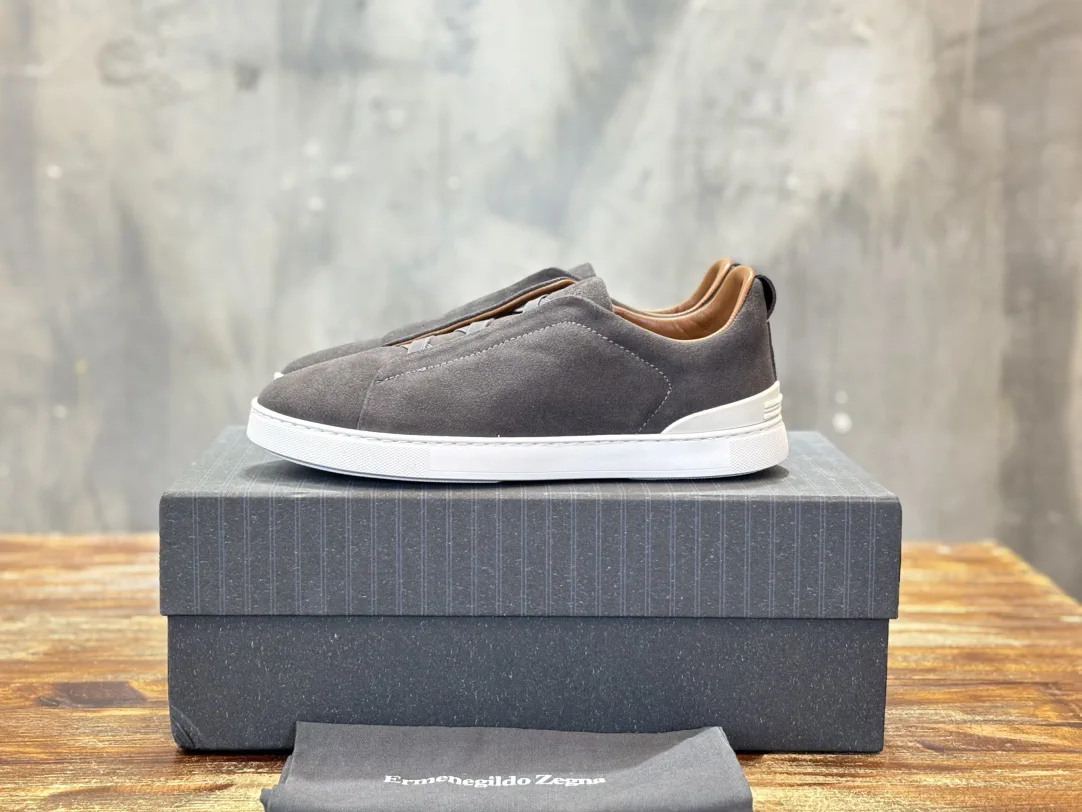 Ermenegildo Zegna Triple Stitch Men's Casual Slip-On Shoes image 1