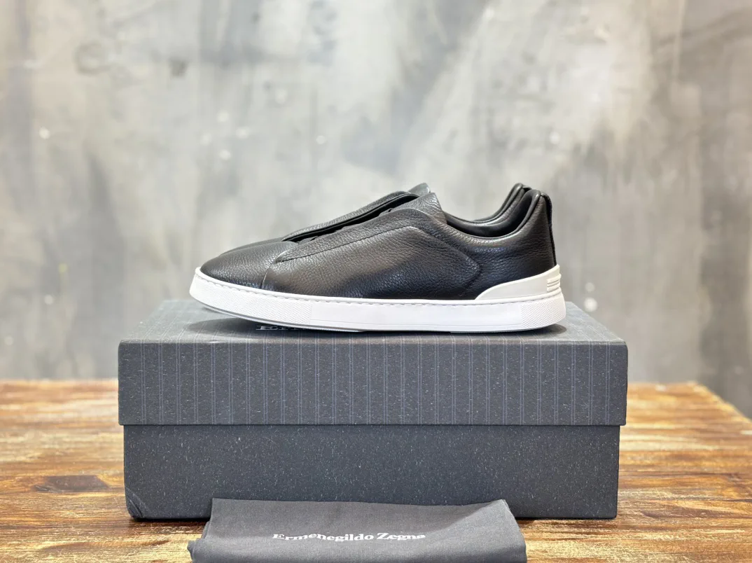 Ermenegildo Zegna Triple Stitch Men's Casual Slip-on Shoes image 1
