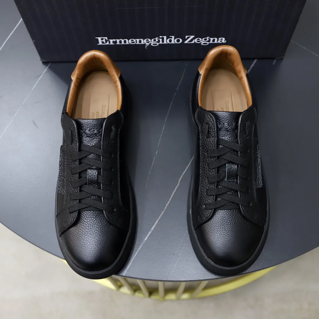 Ermenegildo Zegna Men's Leather Low-Top Sneakers image 1