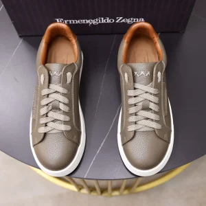 Ermenegildo Zegna Men's Canvas and Cowhide Sneakers image 1