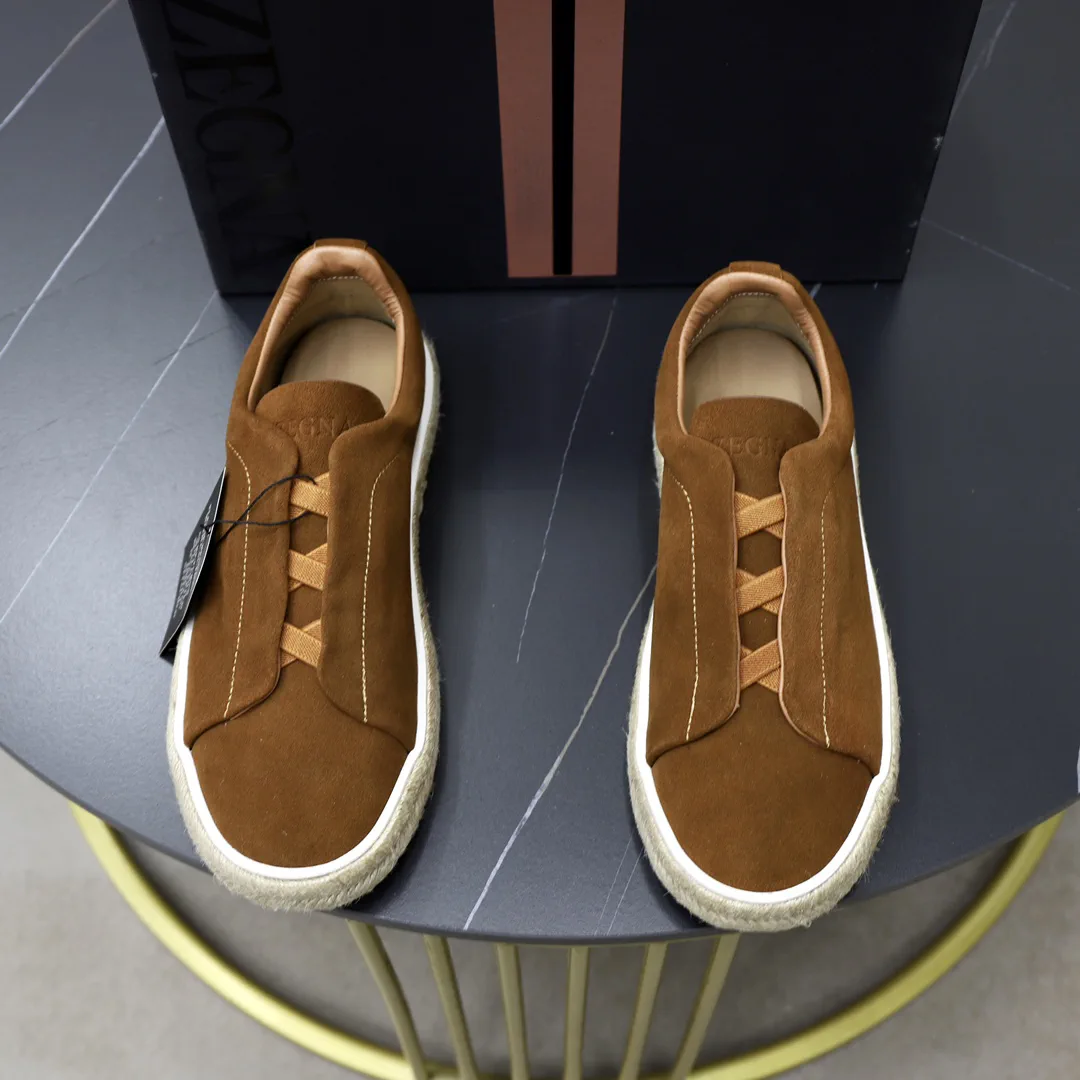 Ermenegildo Zegna Men's Suede Slip-On Casual Shoes image 1