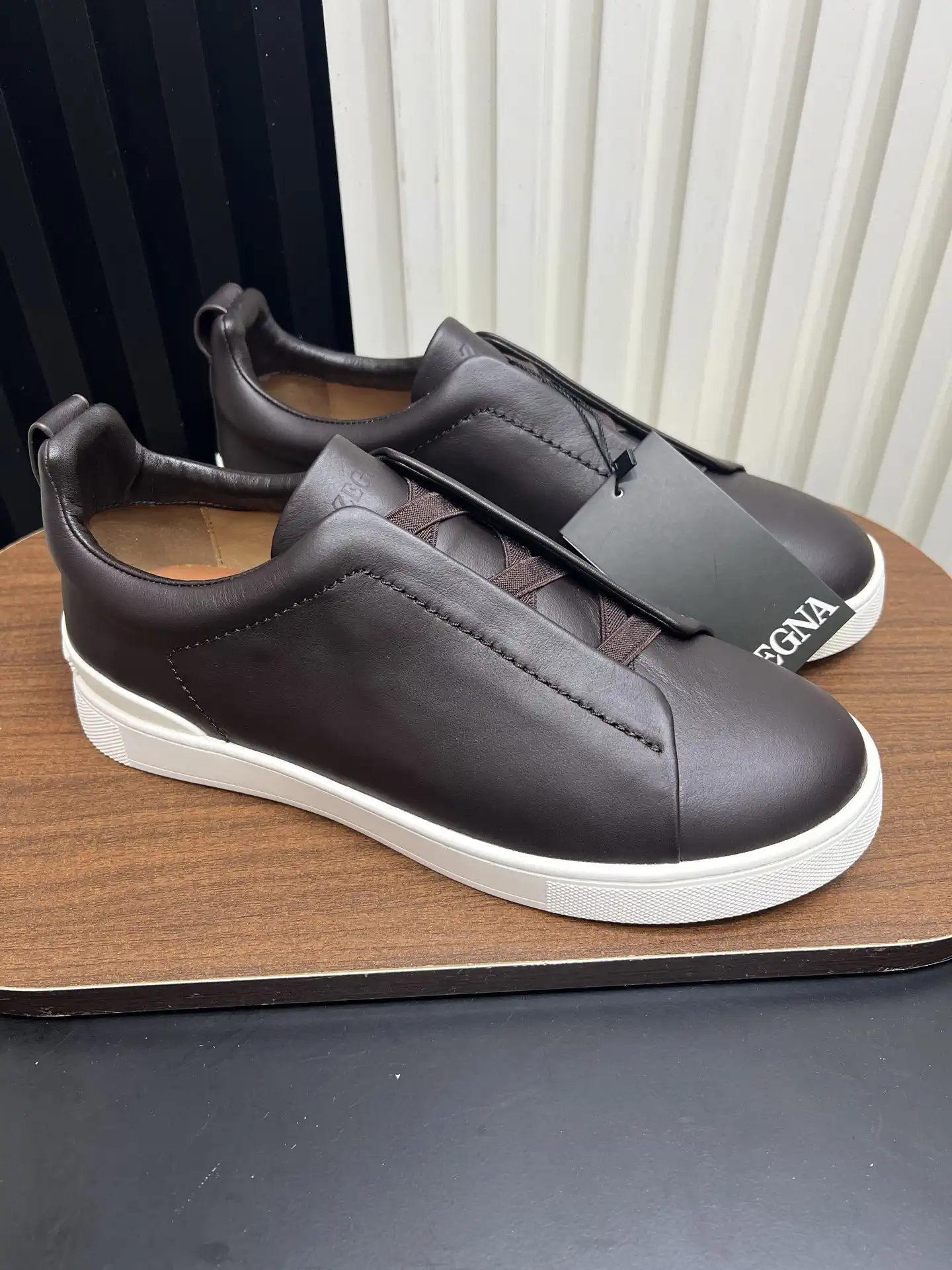 Ermenegildo Zegna SECONDSKIN Triple Stitch Low-Top Casual Shoes image 1