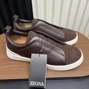 Ermenegildo Zegna SECONDSKIN Triple Stitch Low Top Casual Shoes image 1